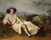 TISCHBEIN, Johann Heinrich Wilhelm Goethe in the Roman Campagna (mk08) oil painting